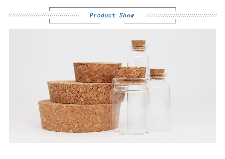 Clear glass jar with cork lid Clear glass jar with cork lid